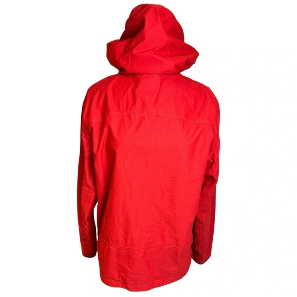 Timberland Men’s Red Waterproof Hooded Performance Rain Jacket Size Small